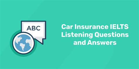 car insurance ielts listening answer.